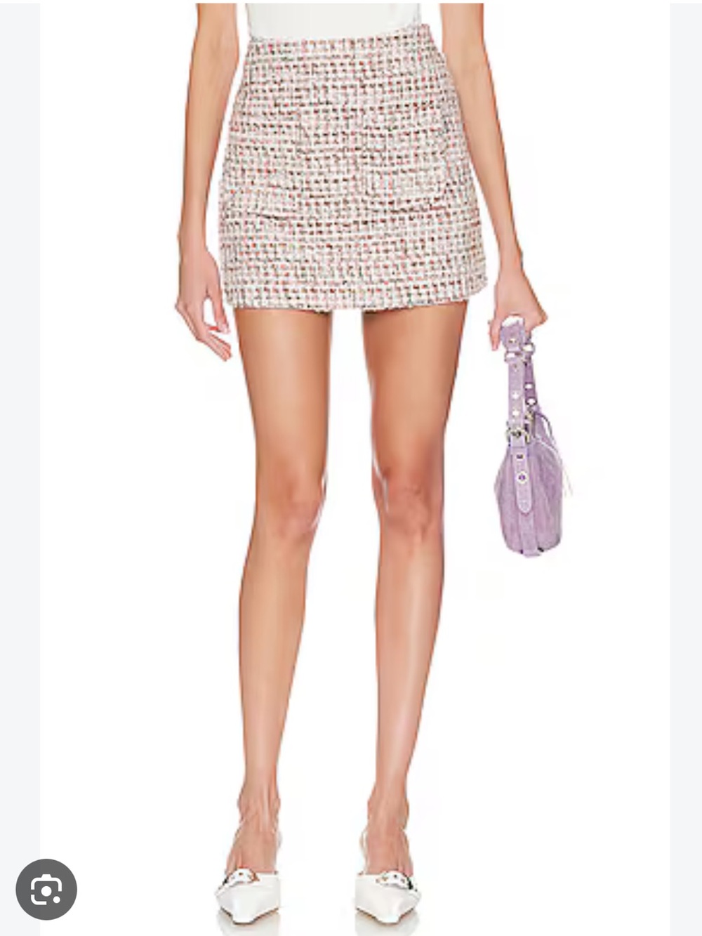 ANINE BING ADALYNN SKIRT - LAVENDER TWEED